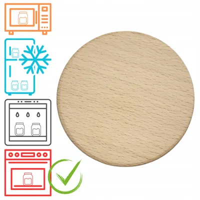 Produktbild von Weck Holzdeckel mit Dichtung für Weckgläser 100mm