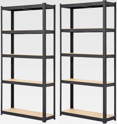 Produktbild von 2er Set schwerlastregal 180x90x30cm pulverbeschichtet Kellerregal 5 Böden Regalsysteme Lagerregal 875 kg belastbar