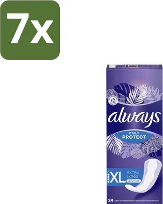 Zdjęcie produktu dla Always – wkładki higieniczne – extra długie – 24 wkładki higieniczne – opakowanie ekonomiczne – 7 sztuk