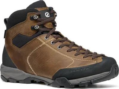 Mojito Hike GTX Wanderschuhe von Scarpa in Braun mit Schnürung und verstärkter Sohle.