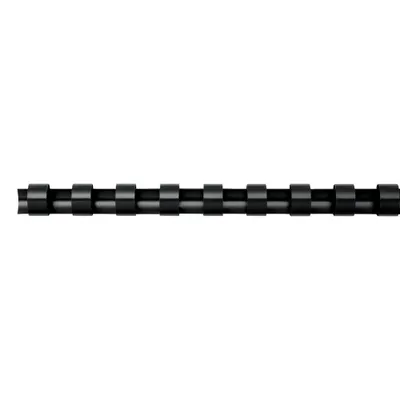 Produktbild von Fellowes Plastikbinderücken DIN A4 21 Ringe 8 mm schwarz 100 Stück