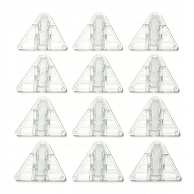 Image de Lot de 12 serrures de sécurité pour fenêtres coulissantes, transparentes, pour fenêtres et portes coulissantes à la maison