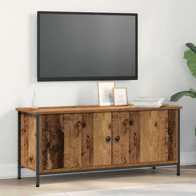 Obrázok produktu pre Maison Exclusive – TV skrinka, rozmer 100 x 35 x 45 cm, materiál: drevotrieska s povrchovou úpravou imitujúcou staré drevo