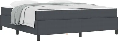 Zdjęcie produktu dla vidaXL Rama łóżka z materacem ciemnoszara 180 x 200 cm tkanina