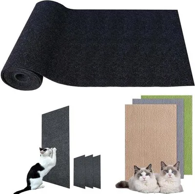 Produktbild von Selbstklebende Krabmat für Katzen, 40 x 200 cm DIY-Kletterkrabmat für Katzen, Selbstklebende Krabwand für Katzen zum Schutz von Teppichen, biegsame Krabmat für Katzen, Schutz für Ihre Möbel vor Kratzern