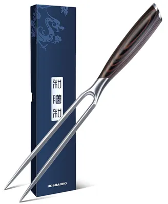 Productafbeelding van HOSHANHO Vleesvork, 18 cm, grillvork met scherpe messen en twee tanden