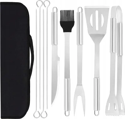 Produktbild von GEKO | Grill Set,10tlg, Grillset Edelstahl Grillbesteck