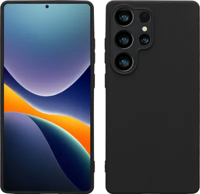 Produktbild von kwmobile Hülle kompatibel mit Samsung Galaxy S25 Ultra Hülle - weiches TPU Silikon Case - Cover geeignet für kabelloses Laden - Schwarz