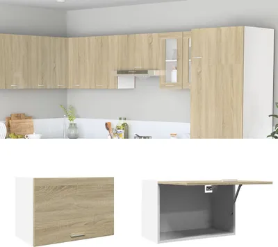 Produktbild von vidaXL Nástěnná skříň Lyon Sonoma dub 60x31x40 cm Materiál na bázi dřeva