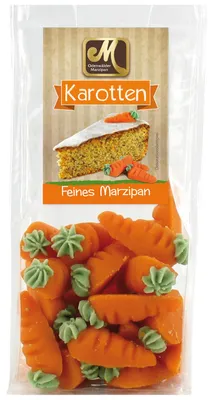 Produktbild von Odenwälder Edelmarzipan 'Karotten' Dekor 60g