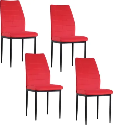 Produktbild von Esszimmerstuhl Madison Samt Rot 4er-Set