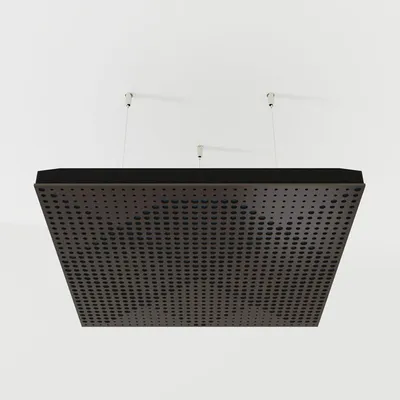 Productafbeelding van Set van 4 akoestische wandpanelen WILDS, fluweel, 50x50x5 cm, wengé/blauw