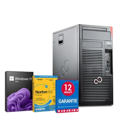 Produktbild von Fujitsu Celsius W580 Tower PC Computer - Intel Core i5-9400 (9.Gen) bis zu 6x 4,1 GHz - 8GB RAM - 256GB SSD - Windows 11 Pro - Norton 360 1 Jahr