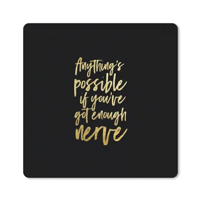 Produktbild von MuchoWow® Mauspad Mousepad Selbstvertrauen - Gold - Schwarz - Zitate 20x20 cm - Mousepads - Maus Mat - Pad - Mausunterlage - Desk Mat - Bureauartikeln