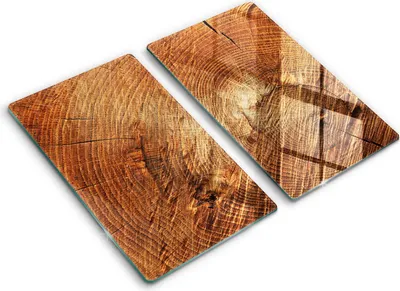 Produktbild von Glasschneideplatte - Herdabdeckplatte - 2x30x52 cm -Schneidebrett - Spritzschutz -Holzbaumglas