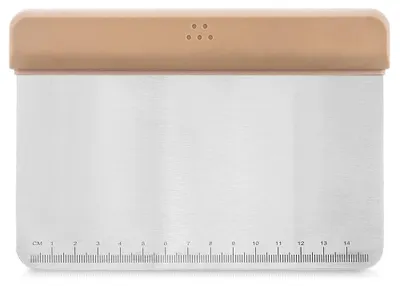 Obrázek produktu pro Orion | Stěrka na těsto - 17 cm - S měrkou - Nerez - Karta na těsto s plastovou rukojetí