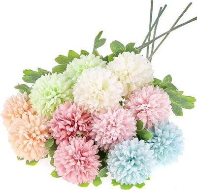 Imagen del producto de Unyqoos® Hortensias de seda (artificiales) – 6 tallos (un total de 12 flores), 50 cm de longitud del tallo, 7 cm de diámetro de la flor, seda, alambre de metal recubierto de plástico, 6 colores