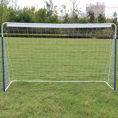 Productafbeelding van okwish Voetbaldoel met voetbalpalen en een stalen frame, met grondpennen, blauw