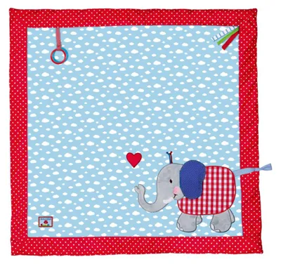 Produktbild von Coppenrath 16087 - Die Spiegelburg - Baby Glück - Krabbeldecke Elefant