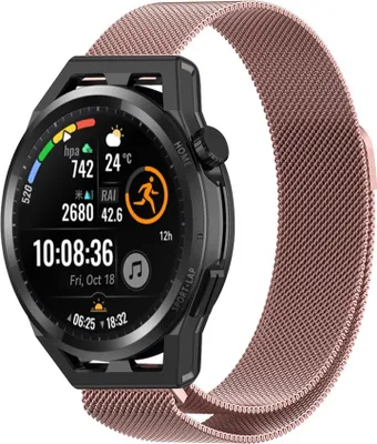 Produktbild von Strap-it Huawei Watch GT Runner Milanese-Armband (Rosa)
