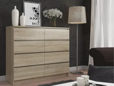 Produktbild von Kommode – Sideboard – Schubladenkommode – 138 cm – Sonoma Eiche – Funktionaler Stauraum im modernen Design