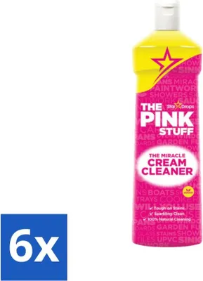 Produktbild von The Pink Stuff – Miracle Cream Cleaner – Allzweckreiniger – Für Küche & Bad – 500 ml - Vorteilspack - 6 Stücke
