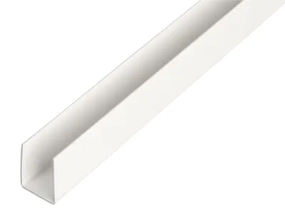 Image de Alberts 484545 Profilé en U, plastique, blanc, 1000 x 21 x 20 mm