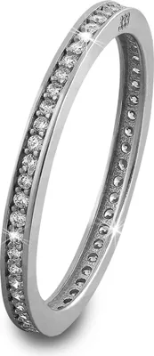 Produktbild von GoldDream Gold Ring 8 Karat Zirkonia weiß Kreis Gr.60 333er Weißgold GDR504J60
