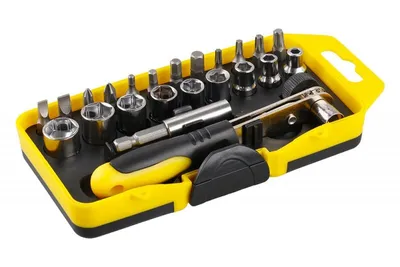 Zdjęcie produktu dla Levior Zestaw grzechotek dwustronnych z końcówkami i adapterami 1/4" 23szt