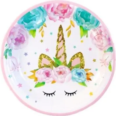 Immagine prodotto di Piatto Unicorno, 18 cm, 6 pezzi.
