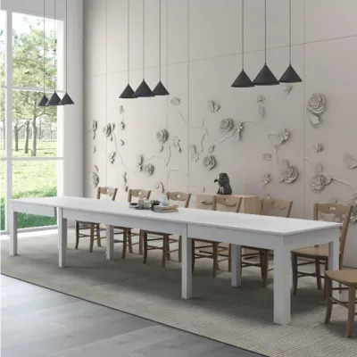 Immagine prodotto di Tavolo Super4 160x90 allungabile a 320 cm colore bianco frassinato