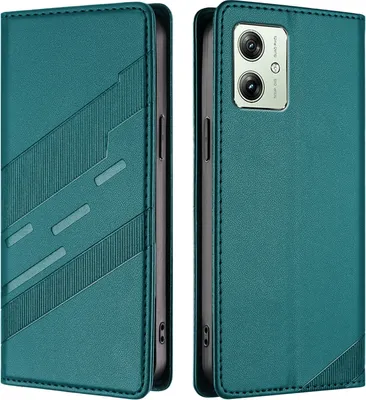 Obrázek produktu pro Pouzdro pro Motorola Moto G14/Moto G54,Polyuretankožené peněženkové pouzdro s přihrádkou na karty a funkcí stojánku Grün