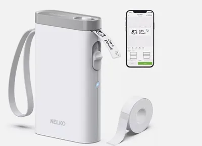 Produktbild von Nelko Etikettendrucker, Bluetooth P21 Selbstklebendes Etikettiergerät selbstklebend Labeldrucker, Kabelloser, Mini Label Printer mit iOS Android
