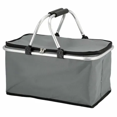 Produktbild von Thermo Einkaufskorb 30l Kühltasche Thermokorb Faltbar Einkaufstasche Faltkorb mit Kühlfunktion 46x23x27cm Isolierkorb Kühlkorb Grau
