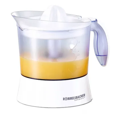 Produktbild von Zitruspresse ZP 40, 1 Liter Saftbehälter, leiser Motor,Ein/Ausschaltung über Presskegel,Rechts-/Linkslauf, Einstellung des Fruchtfleischgehaltes, 1 Presskegel für große und kleine Früchte, 40 Watt