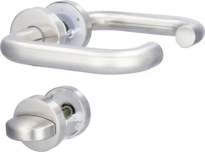 Produktbild von Rosettengarnitur Toronto II edelstahl/satiniert WC für Bad + WC Türen