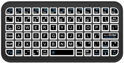 Image de Clavier Bluetooth sans fil avec rétroéclairage couleur - clavier portable pour tablettes, smartphones et ordinateurs portables
