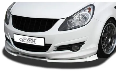 Zdjęcie produktu dla Przód samochodu RDX Racedesign, spojler VARIO-X, model Corsa D (produkcja do 2010 roku), wersja OPC-Line, przedni zderzak
