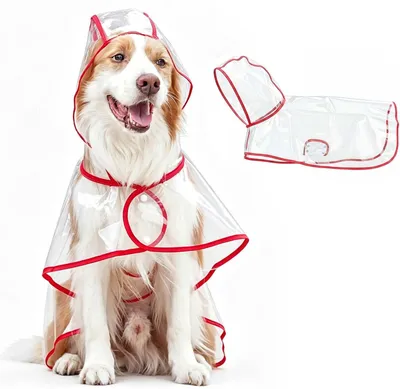 Immagine prodotto di Impermeabile per cani - Taglia S - Impermeabile - Regolabile - Trasparente