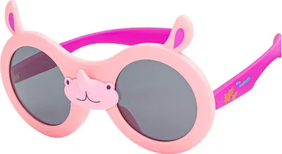 Produktbild von City Sonnen Brille Mädchen Kinder UV Schutz 400 Retro Modern Motiv Nilpferd 30455 Rosa