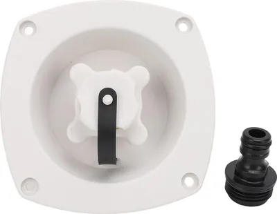 Productafbeelding van RV-waterinlaat met aansluiting, voor efficiënt gebruik, verbeterde veiligheid, geschikt voor campers, ATV's, jachten, en andere voertuigen, wit