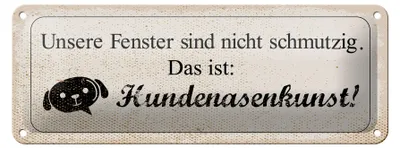 Produktbild von Blechschild Spruch 27x10 cm Hundenasenkunst Schild