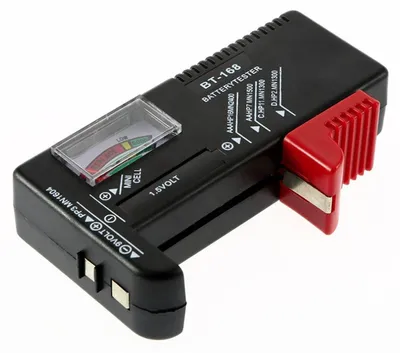 Productafbeelding van Batterijtester van ONOGAL, geschikt voor AA, AAA, 9V en knoopcelbatterijen (CR20) en andere universele batterijen