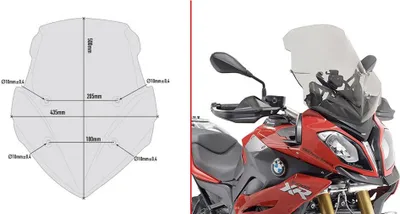 Produktbild von Givi D5119s Bmw S 1000 Xr Windschutzscheibe Durchsichtig  Durchsichtig One Size