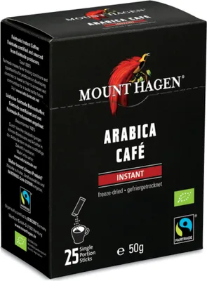 Produktbild von Mount Hagen Bio Instant Kaffee Sticks 50g