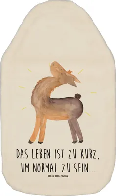 Produktbild von Mr. & Mrs. Panda Wärmekissen Lama Stolz - Weiß - Geschenk, wärmebeutel, Lamas, Familie, Wärmflasche, Wärmflaschen, Family, Bettflasche, gummi, Freundin