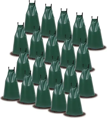 Immagine prodotto di Sacco per irrigazione Hengda, confezione da 20 sacchetti per alberi, 75 litri, in PVC resistente ai raggi UV, colore verde