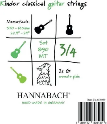 Produktbild von Hannabach 890MT-3/4 - medium für 3/4-Gitarre