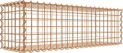 Obrázek produktu pro Rezavý gabion 100 cm x 30 cm x 30 cm (D x V x H), velikost ok 5 cm x 5 cm, spirála