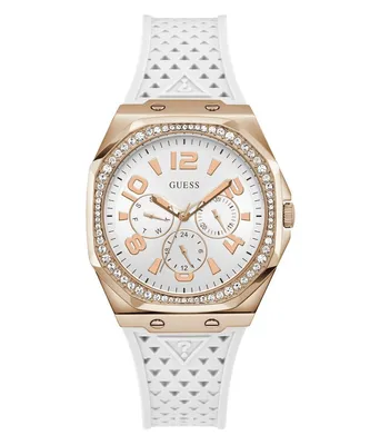 A product shot of a women's watch on a white background.
